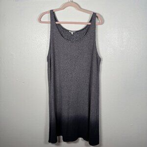 Eileen Fisher XL Dip Dryed Ombre Striped Tank Dress Organic Cotton & Hemp Blend